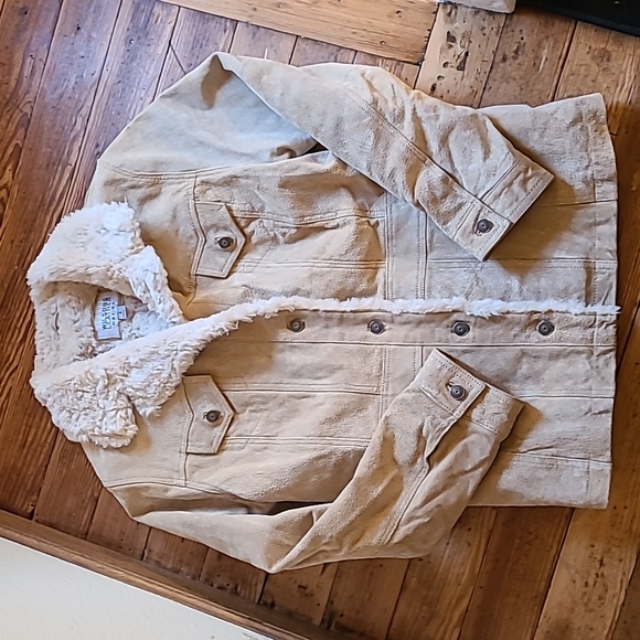 Wilsons Leather Jackets & Blazers - Wilson Leather Suede Jacket Women's Size Large Fitted Coat Quilted Lining